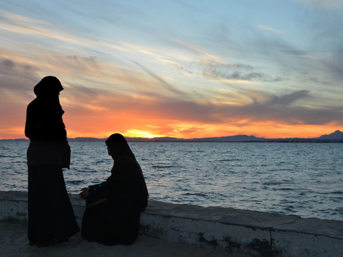 Hammamet - Muslim Women at Sunset