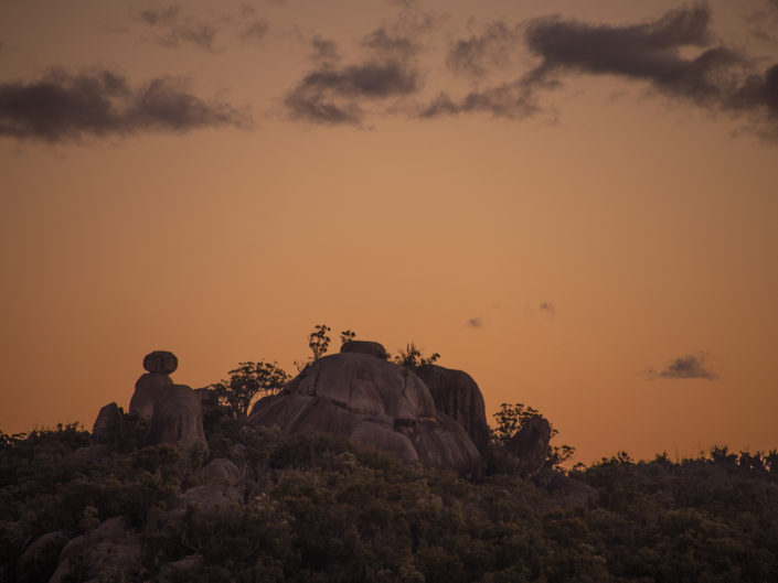 Sphynx and Turtle Rock at Sunset from Castle Rock, Giraween National Park