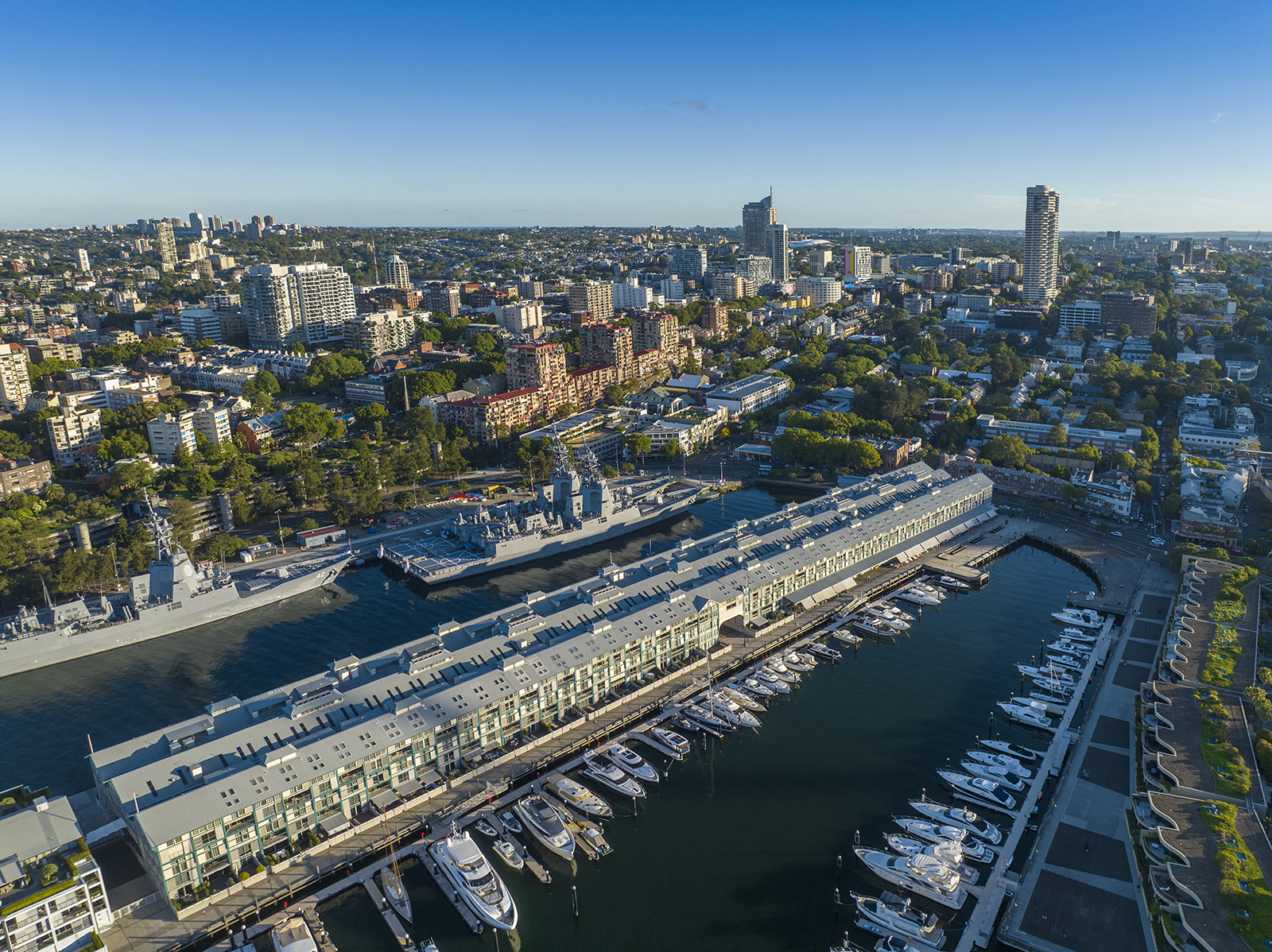 Cowper Wharf, Sydney Aerial City View