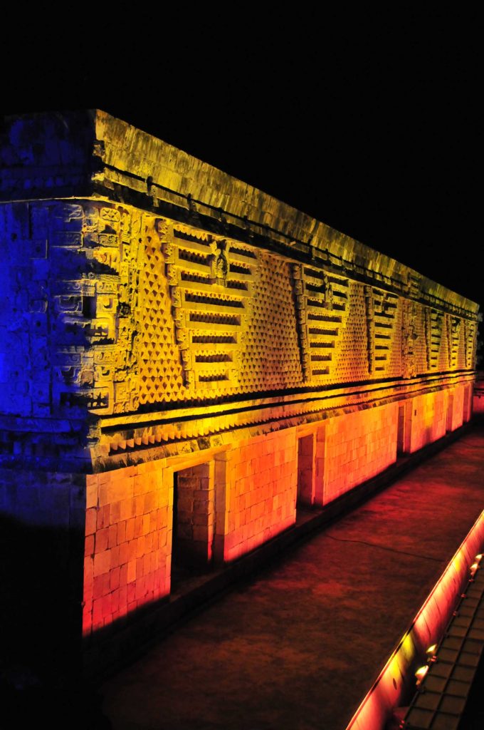 Uxmal at night